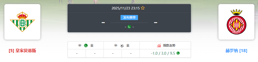 西甲 皇家贝蒂斯VS赫罗纳